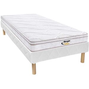 Vente uniquecom Ensemble 90 x 200 cm sommier matelas ressorts 3 zones et memoire de forme ep20cm WOLKENTANZ de MORGENGOLD