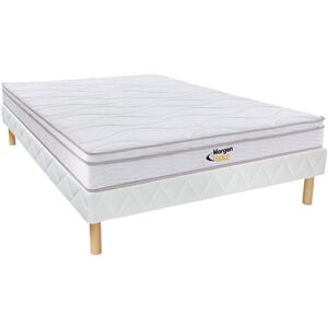 Vente-unique.com Ensemble 160 x 200 cm sommier + matelas ressorts 3 zones et memoire de forme ep.20cm - WOLKENTANZ de MORGENGOLD