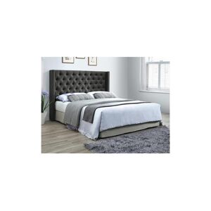 Vente-unique Tête de lit capitonnée - 190 cm - Tissu - Gris - MASSIMO - Publicité
