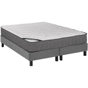 Ensemble 180 x 200 cm sommier deco en kit matelas ressorts ensaches 5 zones accueil memoire de forme ep23cm BABYLONE de YSMEE