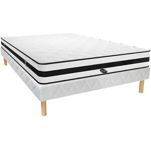 Vente uniquecom Ensemble 160 x 200 cm sommier matelas ressorts ensaches 5 zones ep24cm AGATHE de NATUREA