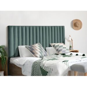 Vente unique Tete de lit coutures verticales SARAH 150 cm Velours Vert