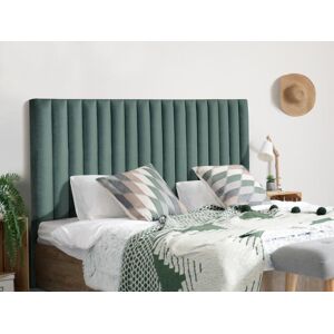 Vente-unique Tête de lit coutures verticales SARAH - 170 cm - Velours - Vert