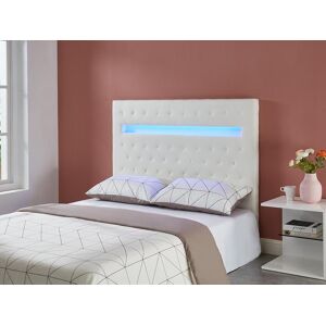 Vente unique Tete de lit SUPERNOVA II 170 cm Avec LEDs Simili blanc