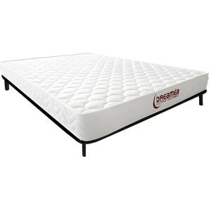 Vente-unique.com Ensemble 140 x 190 cm cadre à lattes + matelas mémoire de forme ép.15cm - PELOPS de DREAMEA - Publicité