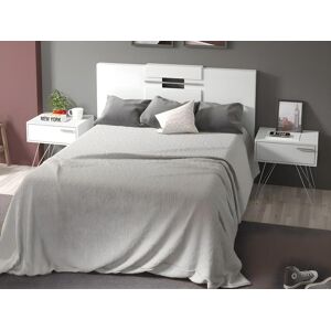 Vente unique Tete de lit extensible MARABA 150160 cm Blanc