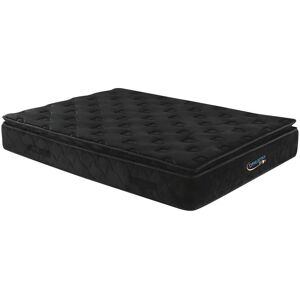 Vente-unique.com Matelas 180 x 200 cm ressorts ensachés surmatelas intégré ép.28cm - BLACK DREAM de DREAMEA PLAY