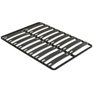 Vente-unique.com Sommier cadre a lattes 140 x 190 cm - 2 x 9 lattes - Antiderapant - Sans pied - Noir - MONTIANO de YSMÉE