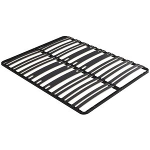 Vente-unique.com Sommier cadre a lattes 140 x 190 cm - 2 x 15 lattes - 3 zones soutien lombaire renforce - Sans pied - Noir - CERRISI de YSMÉE