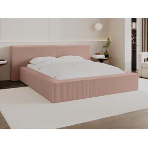 Lit coffre 160 x 200 cm Velours cotele Rose TIMANO de Pascal Morabito