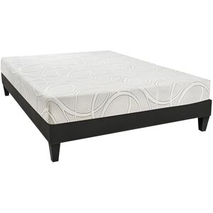 OLYMPE LITERIE   Ensemble POSEIDON 160x200 cm   Matelas Mémoire de forme + Sommier Bois   Ferme