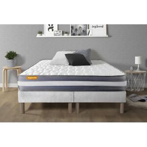 Septnuits Matelas 160x200 + double sommiers 80x200 Memo Plus Mémoire de forme 3 zones