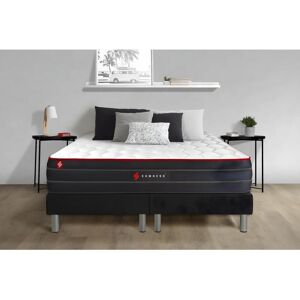 Somness Ensemble double sommier + matelas BOOST ressorts ensachés et mémoire de forme 180x200