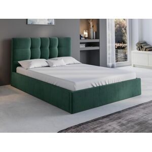 Lit coffre 140 x 190 cm - Tissu - Vert sapin - ELIAVA de Pascal Morabito