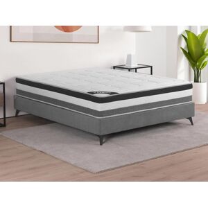 Matelas 160 x 200 cm ressorts ensaches 5 zones et memoire de forme ep28cm LOUBIO de YSMEE