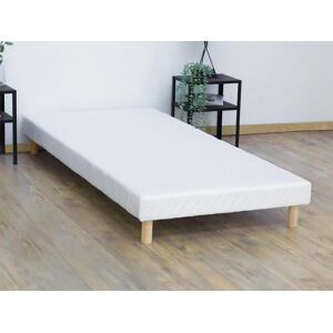 Vente-unique.com Sommier deco tapissier 90 x 190 cm 9 lattes - Blanc - ASTHENIS de YSMÉE