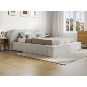 Vente uniquecom Lit coffre 160 x 200 cm Velours cotele Creme LIRABA de Maison Cephy