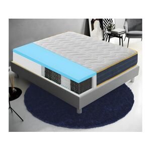 Matelas ressorts ensachés et mousse mémoire à 9 zones différenciées - 23 cm de hauteur - Anatomique 180x200 cm