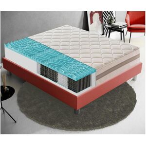 Matelas à Ressorts ensachés et mousse mémoire 9 Zones de confort Hauteur 22 cm 120x190 cm