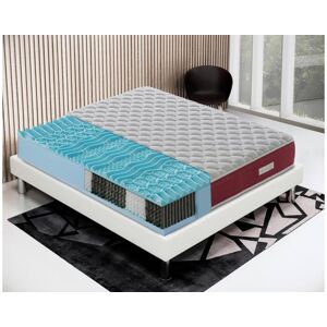 Matelas à ressorts ensachés et mousse mémoire - 9 zones différentes  140x190 cm