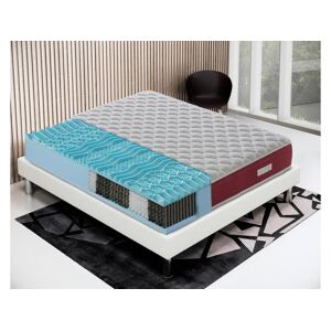 Matelas à ressorts ensachés et mousse mémoire - 9 zones différentes  140x190 cm