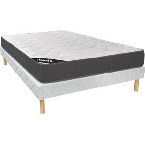 Ensemble 140 x 190 cm sommier matelas memoire de forme ep28cm GIZEUX de YSMEE