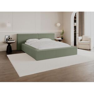 Lit coffre 180 x 200 cm Velours cotele Vert Matelas TIMANO de Pascal Morabito