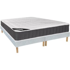 Ensemble 180 x 200 cm sommier matelas ressorts ensaches accueil memoire de forme ep27cm ATLANTIDE de YSMEE