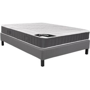 Vente-unique.com Ensemble 140 x 190 cm sommier deco en kit + matelas ressorts ensaches accueil memoire de forme ep.27cm - ATLANTIDE de YSMÉE