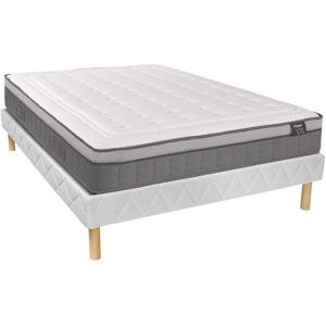 Ensemble 160 x 200 cm sommier matelas ressorts ensaches 7 zones et memoire de forme ASGARD de YSMEE ep30cm ASGARD de YSMEE