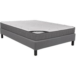 Ensemble 160 x 200 cm sommier deco en kit matelas ressorts ensaches 5 zones accueil memoire de forme ep23cm BABYLONE de YSMEE