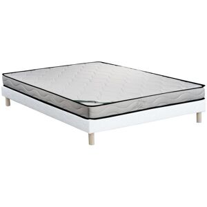 Vente uniquecom Ensemble 140 x 190 cm sommier tapissier matelas mousse et coutil bambou ep15cm KANANI de NATUREA