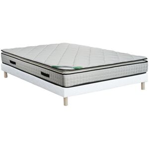 Vente uniquecom Ensemble 140 x 190 cm sommier tapissier matelas mousse et coutil bambou ADANA de NATUREA