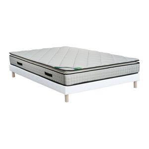 Vente uniquecom Ensemble 160 x 200 cm sommier tapissier matelas mousse et coutil bambou ep23cm ADANA de NATUREA