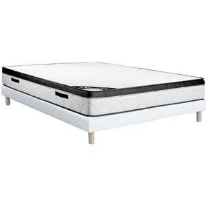 Ensemble 160 x 200 cm sommier tapissier matelas mousse ep30cm SOLAK de YSMEE