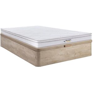 Vente uniquecom Ensemble 140 x 190 cm sommier coffre naturel clair matelas ressorts 3 zones et memoire de forme ep20cm WOLKENTANZ de MORGENGOLD