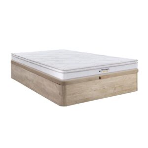 Vente uniquecom Ensemble 160 x 200 cm sommier coffre naturel clair matelas ressorts 3 zones et memoire de forme ep20cm WOLKENTANZ de MORGENGOLD