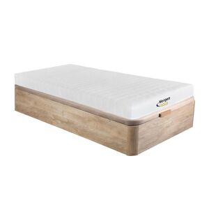 Vente-unique.com Ensemble 90 x 190 cm sommier coffre naturel clair + matelas mousse 7 zones ep.12cm - STELO KIDS de MORGENGOLD