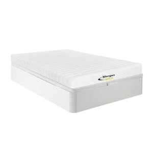 Vente-unique.com Ensemble 140 x 190 cm sommier coffre blanc + matelas mousse 7 zones ep.12cm - STELO de MORGENGOLD