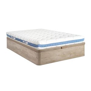 Vente-unique.com Ensemble 140 x 190 cm sommier coffre naturel clair + matelas mousse memoire de forme ep.20cm - AIRMEMORY de DREAMEA