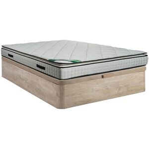 Vente uniquecom Ensemble 140 x 190 cm sommier coffre naturel clair matelas mousse et coutil bambou ep23cm ADANA de NATUREA