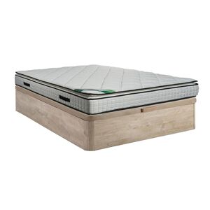 Vente uniquecom Ensemble 160 x 200 cm sommier coffre naturel clair matelas mousse et coutil bambou ep23cm ADANA de NATUREA