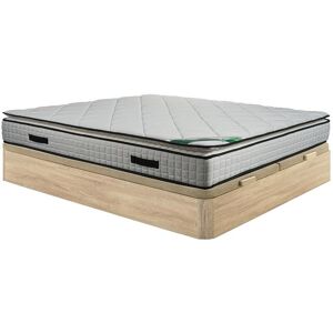 Vente-unique.com Ensemble 180 x 200 cm sommier coffre naturel clair + matelas mousse et coutil bambou ep.23cm - ADANA de NATUREA