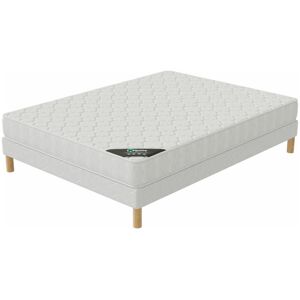 Ensemble matelas Confort + sommier 140x190 hauteur 17cm - Publicité