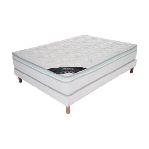 Ensemble matelas AloeVera + sommier 180x200 (2x90x200) hauteur 27cm