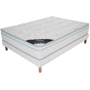 Ensemble matelas AloeVera + sommier 180x200 (2x90x200) hauteur 27cm