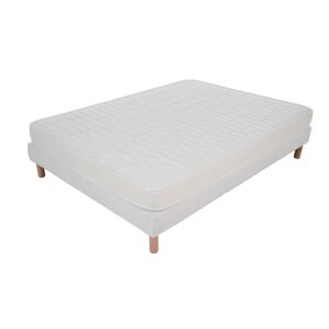 Ensemble matelas Confort + sommier 140x190 hauteur 15cm