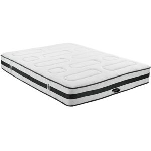 Vente-unique.com Matelas 180 x 200 cm ressorts ensachés 7 zones et mémoire de forme ép.25cm - AMARANTE de NATUREA