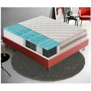 Matelas à Ressorts ensachés et mousse mémoire 9 Zones de confort Hauteur 22 cm 135x190 cm