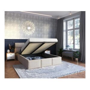 Kids literie Lit Coffre Denver 140x190 - Sommier inclus Crème